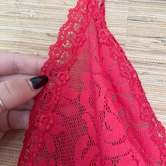 Victoria’s Secret Red Lingerie Lace Slip Cami, Medium - Picture 2 of 6